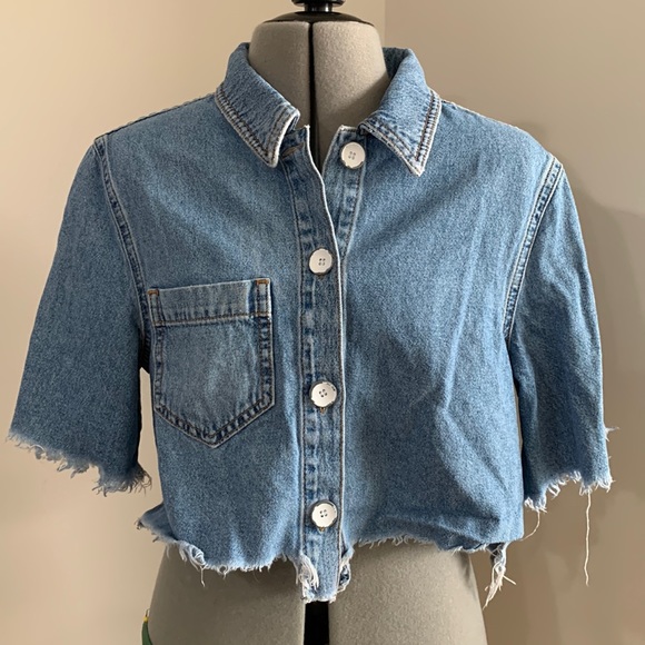 Free People Tops - Free People Denim Crop